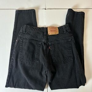 Vintage 90s Levi’s Jeans 550 Womens Size 11 Black Tapered Leg USA Made High Rise